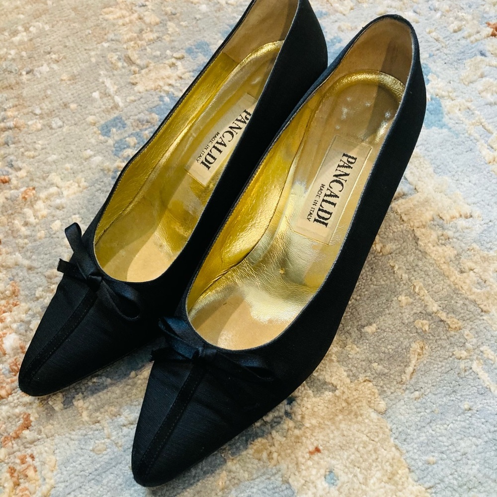 Pancaldi Black Satin Shoes
